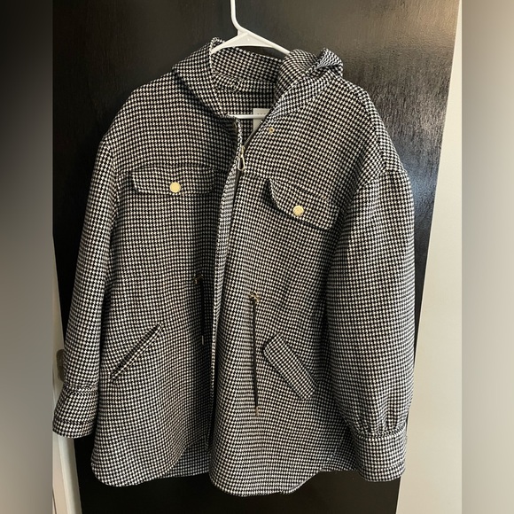 Sandro Loumy Houndstooth Jacket EU 42 - Picture 2 of 5